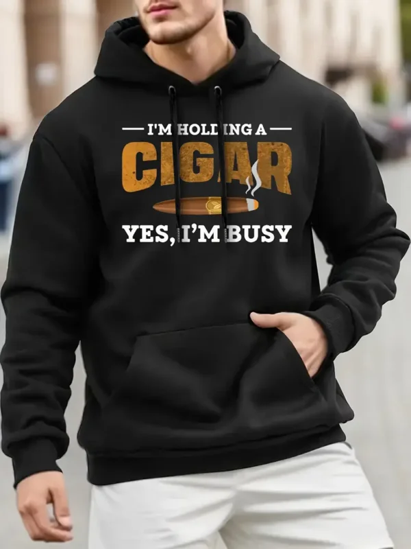 Men's Cigar Print Fleece Hoodie